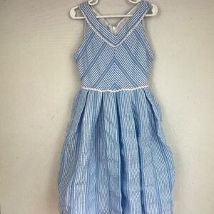 Blue Striped Kids Dress